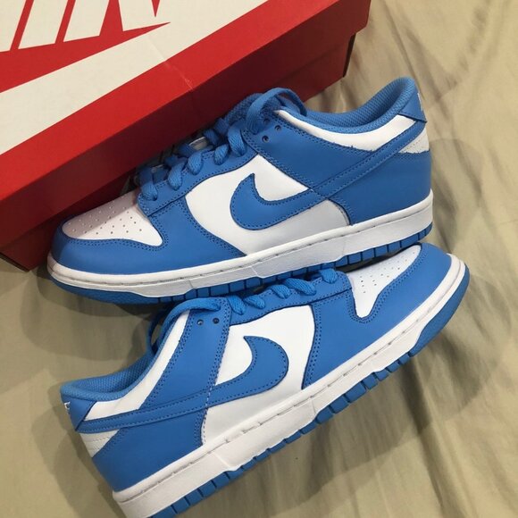Nike Dunk Low "University Blue" trendy sneakers men's size - Picture 3 of 5